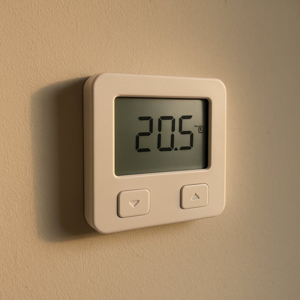 Thermostat d'ambiance affichant 20,5 degrés